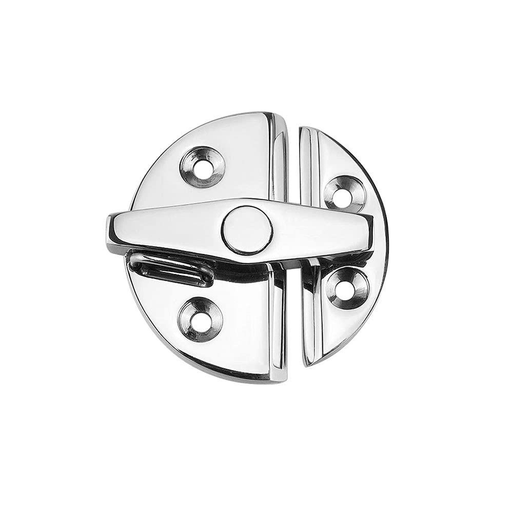 EEYAD 316 Stainless Steel Round Door Twist Lock Latch, Latches